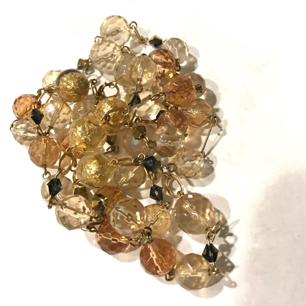 Long Beaded Statement Bib Necklace - image 2